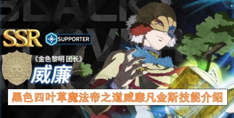 黑色四叶草魔法帝之道威廉凡金斯技能介绍